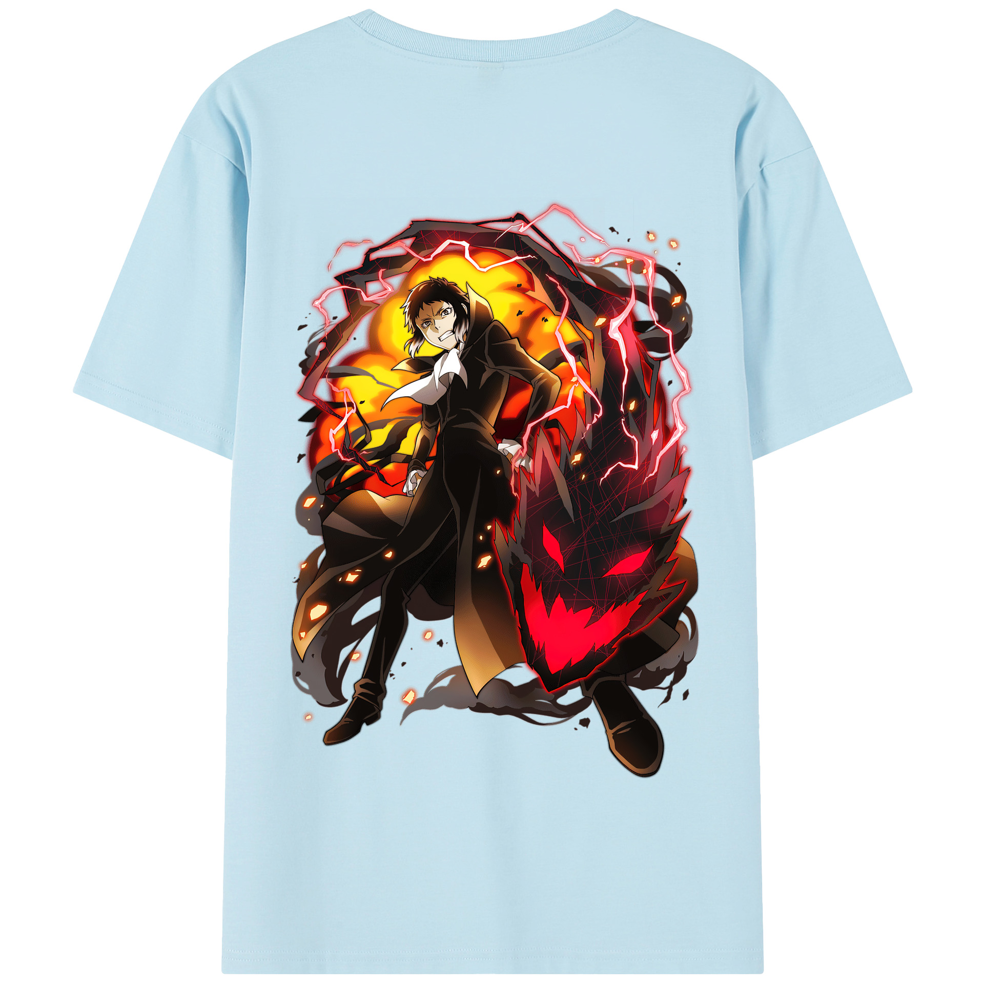 （画像用） 文豪ストレイドッグス Bungo Stray Dogs 綿100％半袖Tシャツ（背面プリント）